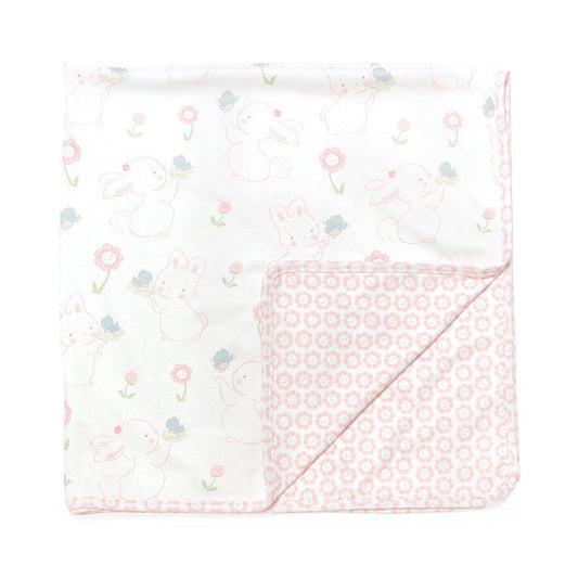 RETIRED - Blossom Bunny Receiving Blanket